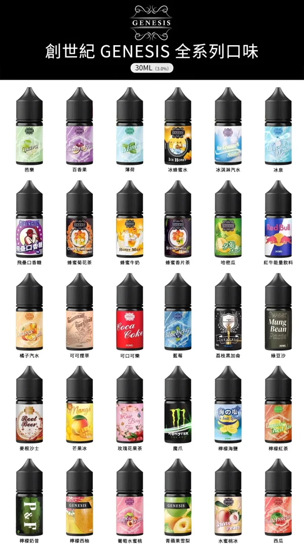 創世紀煙油 GENESIS小煙油 適配各種類小煙機 台灣電子煙批發