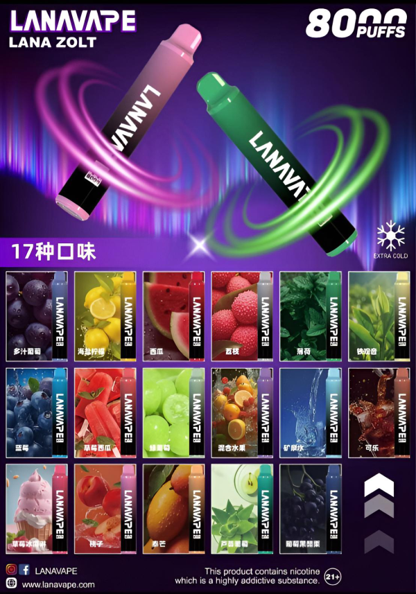 LANA ZOLT8000口拋棄式電子煙/LANA ZOLT 8000 PUFFS/台灣現貨